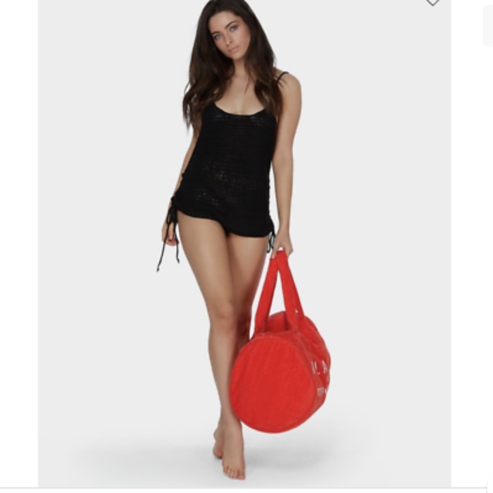 Billabong Black Crochet Swim Coverup